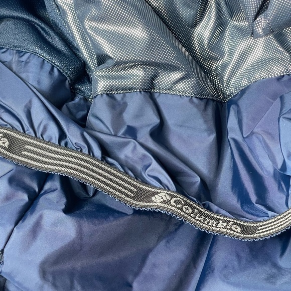 Columbia Omni-Tech Insulated Blue Jacket Zipper Snap Button Closure Size Large - Picture 9 of 16